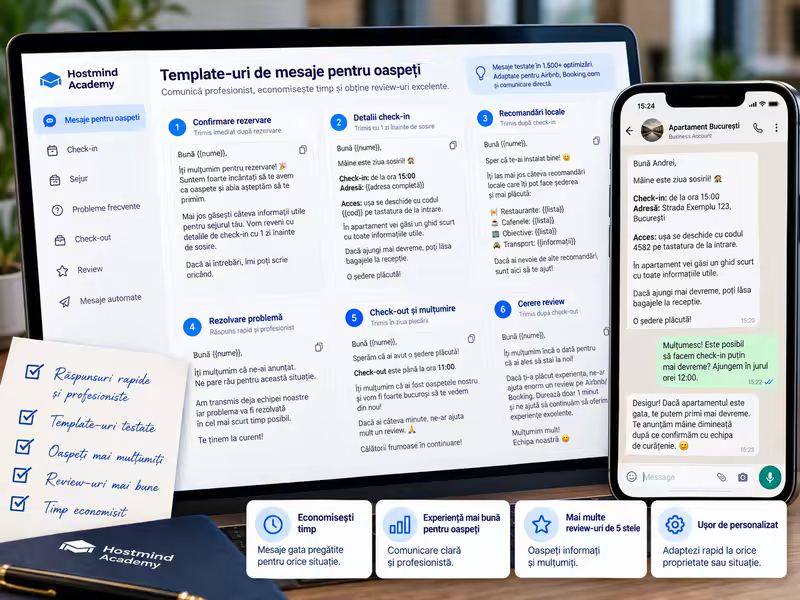 Exemplu de material final: Mesajele pentru oaspeti